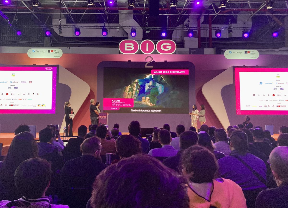 IIMparis's tweet photo. L'IIM était au #BigFestival2023, le plus grand salon jeux vidéo d'Amérique Latine 🎮
Avian, le jeu made in IIM développé par des étudiants de la promo 2022, a été nommé dans la catégorie #BestStudentGame parmi 12 jeux dans le monde 🎉
👉 Tester Avian : https://t.co/NdwOJGmhMT https://t.co/tRsYXNSjhg