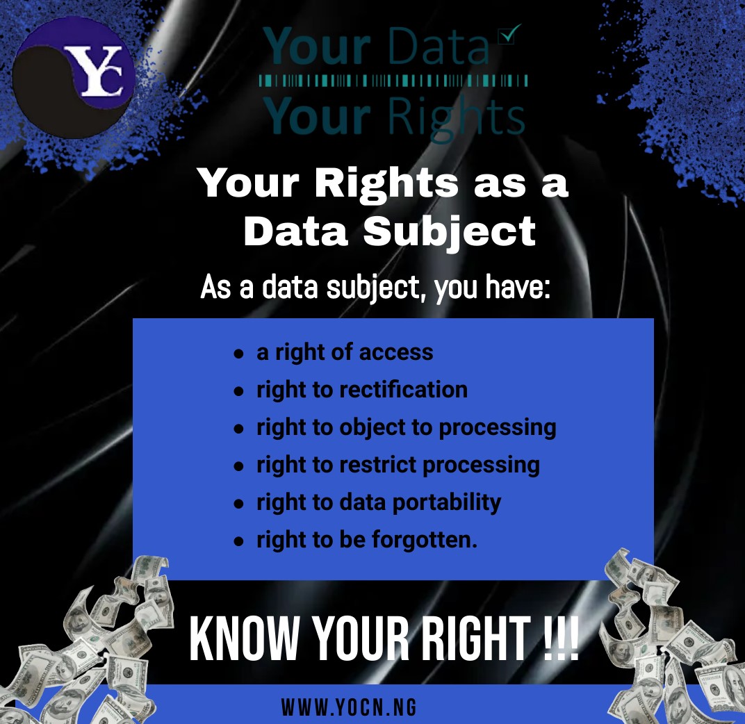 yocnNig's tweet image. Know your rights as a Data Subject don&apos;t be a victim.
#DataProtectionSolutions #sensitization #datasubject #DataRights
