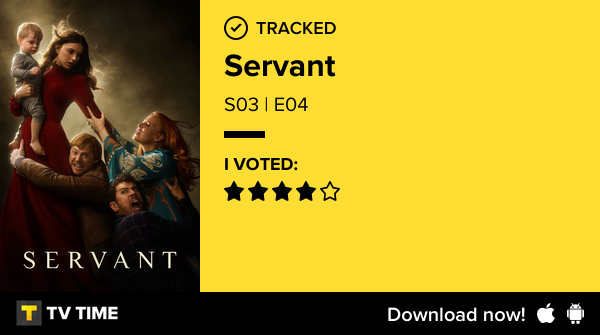 JacksonTyler_17's tweet photo. I've just watched episode S03 | E04 of Servant! https://t.co/daGL51HiUa #tvtime https://t.co/vMKf79h6Zz