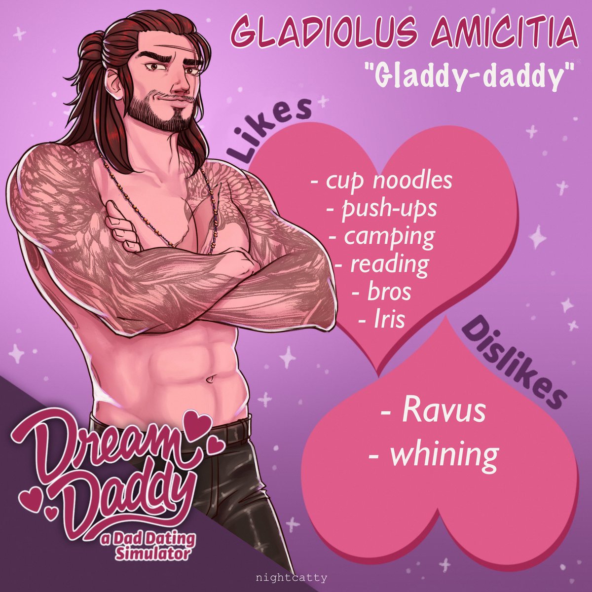 I drew it
Gladdy-daddy meme from #dreamdaddy
#FFXV #FinalFantasyXV #GladiolusAmicitia #Gladio