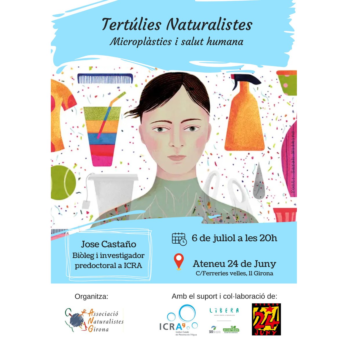 Ateneu24dejuny's tweet photo. 🌱 Voleu fer un beure mentre apreneu sobre els #microplàstics i els seus impactes sobre la salut humana? 
Ens veiem el dijous 6 de juliol a les 20 h a l'Ateneu 24 de juny amb la ponència de @jocasort https://t.co/hQDXAfKqoK