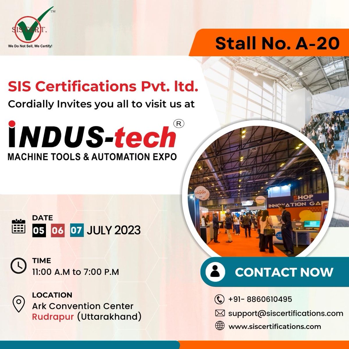 siscert's tweet image. #IndusTech Machine Tools &amp;amp; Automation Expo is the best viewing point if you want to see the most up-to-date technologies &amp;amp; innovations in the Industrial segment.
Contact no. :- +91-8860610495
#SISCertifications #businessexpo #rudrapur #Uttarakhand #isocertification #opportunity