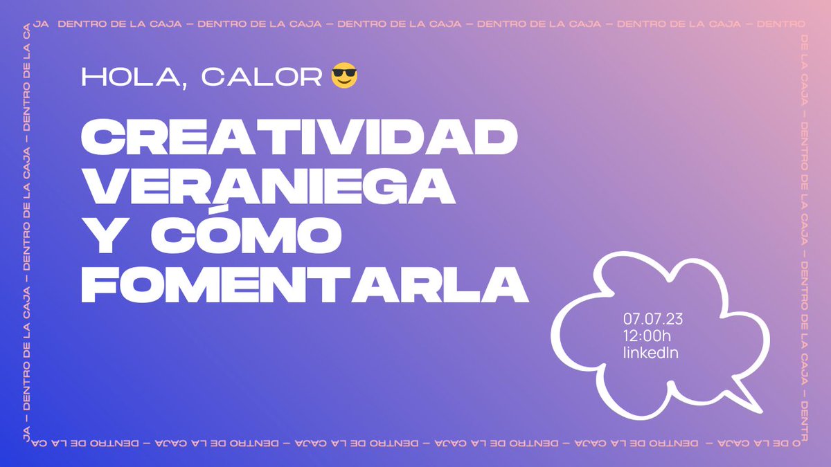El verano y la desconexión en la playa pueden ser la combinación perfecta para conectar con la creatividad. 
Compañeras del equipo creativo de <a href="/innn/">INNN</a> nos comparten algunos tips para fomentarla y sobrellevar el calor 🌞

Viernes 7 · 12:00, en LinkedIn 👇🏻
linkedin.com/events/7081919…