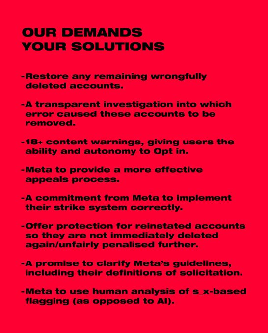 We're peaceful protesting outside Meta, London today in the hope for change and we'd love you to join<a href="/tag/sexworkiswork"class="tags"><span>#sexworkiswork</span></a><a href="/tag/saraheverard"class="tags"><span>#saraheverard</span></a><a href="/tag/protectwoc"class="tags"><span>#protectwoc</span></a>