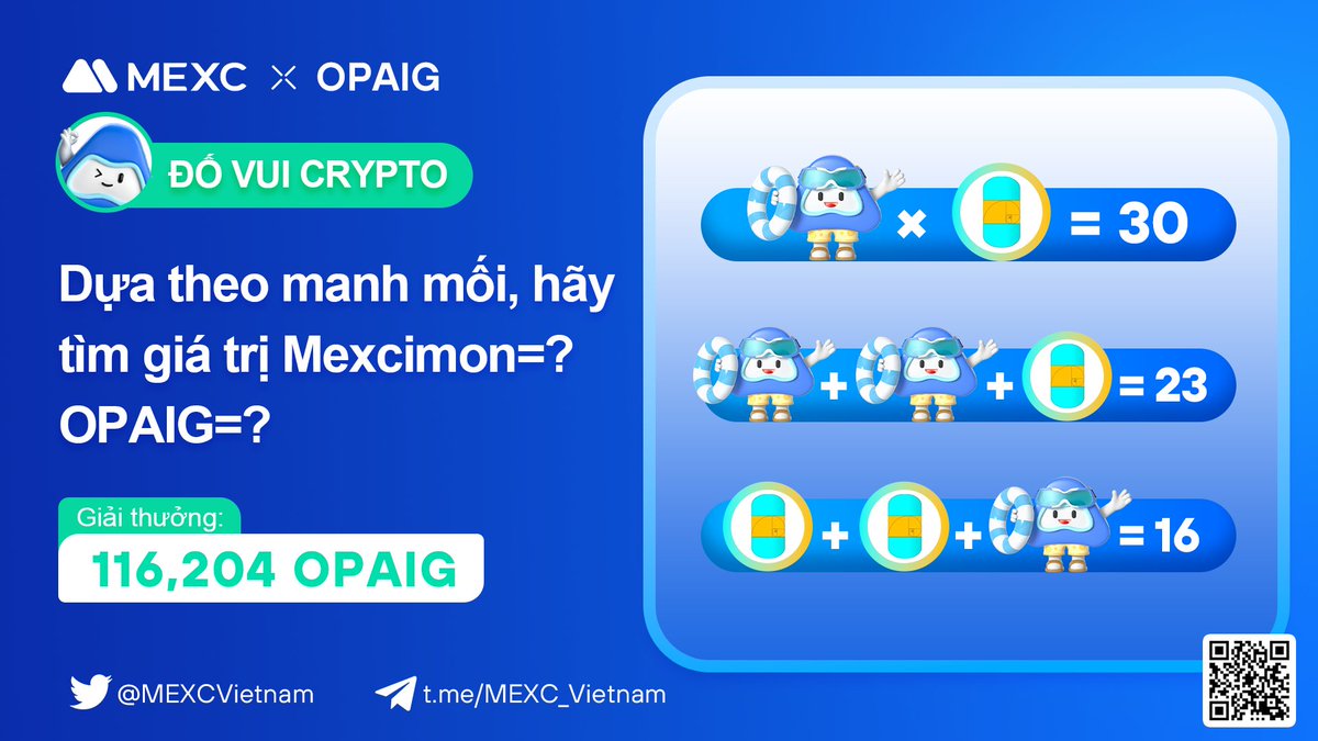 MEXCVietnam's tweet photo. #MEXC Việt Nam độc quyền: QUIZ OPAIG
⏰ Thời gian sự kiện:
17:00, ngày 04/07/2023 - 23:59, ngày 06/07/2023
👉 Nhiệm vụ và điền form tham gia: https://t.co/EHuv6JaCH7
🎁 Phần thưởng:
50 người chơi may mắn ngẫu nhiên
Mỗi người 2,324 #OPAIG
#MEXCVietnam #MX https://t.co/lA54pb7ioJ