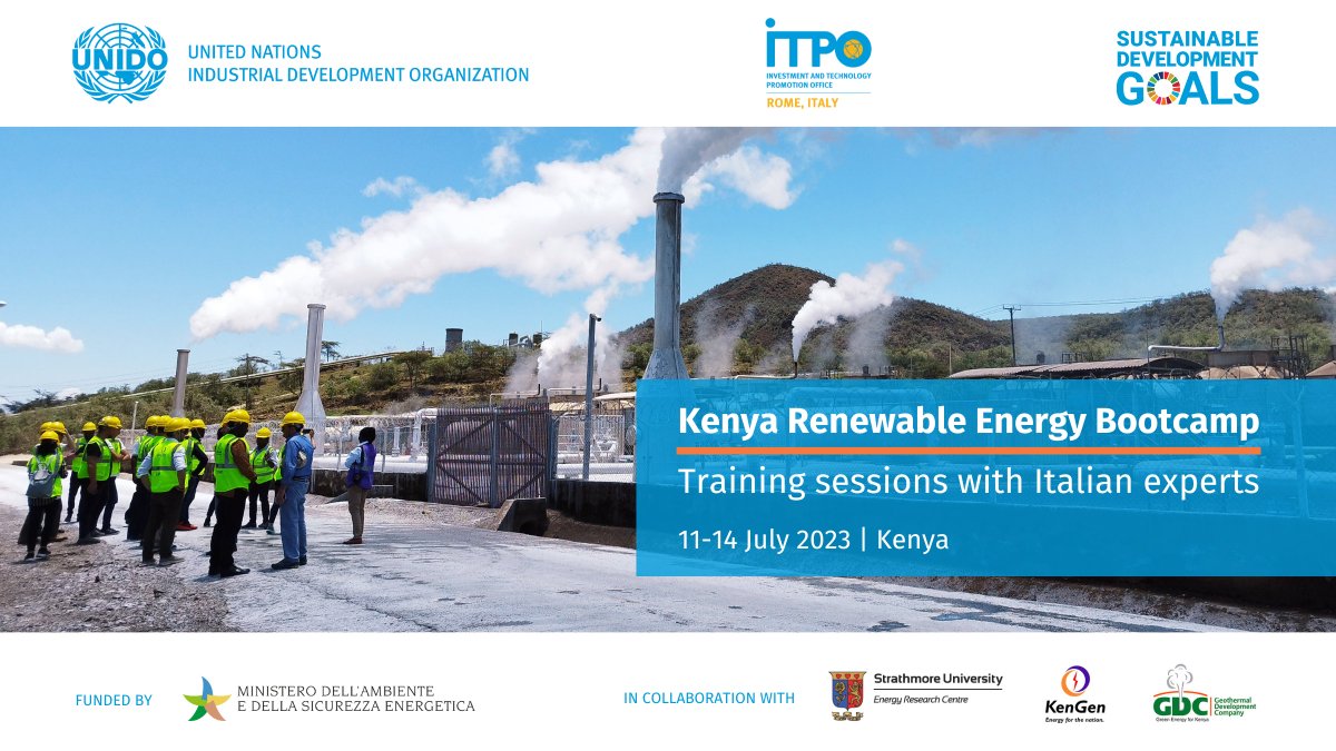 ITPO_Italy's tweet photo. ♨️ Join our #Kenya Renewable Energy Bootcamp — Training Sessions on #Geothermal energy with Italian experts! 🇰🇪🇮🇹 #FIPEE

🗓️ 11 July 2023 
📍 @StrathU, #Nairobi

🗓️ 12 July 2023
📍 KenGen, #Olkaria

👉Discover more &amp; register now!
📌Deadline 7 July 4 PM

🔗https://t.co/IUpI6cxanE https://t.co/2wU4jbwn2c
