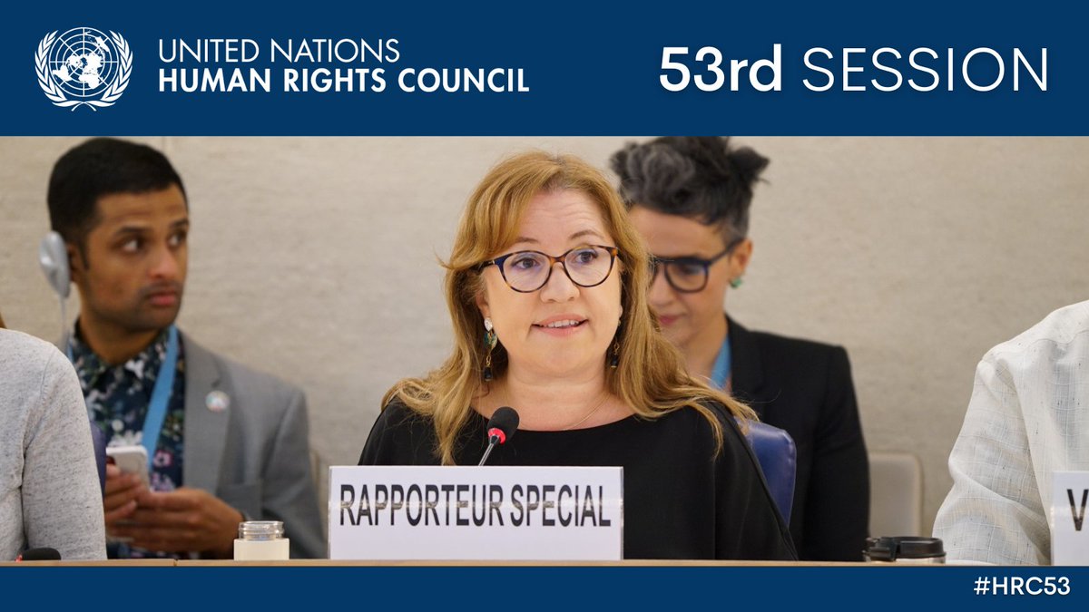 "Today more people than ever before are being forced to flee within their own countries, driven from their homes by conflict, violence, disaster, climate change &amp; human rights abuses."

<a href="/PaulaGaviriaB/">Paula Gaviria</a> speaking at the <a href="/UN/">United Nations</a> Human Rights Council. 

#HRC53