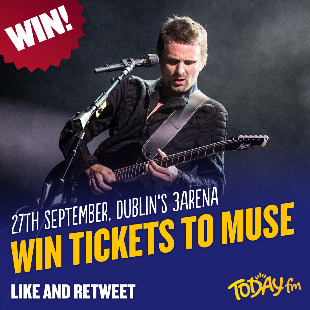 TodayFM's tweet image. 🙌 Hands up who wants a pair of tickets to see Muse LIVE in Dublin? 🙌

Tickets go on sale this Friday 7th July but we want to give you a pair right here 👇

Simply:
💛 Like
🔁 Retweet

T&amp;amp;C’s apply
