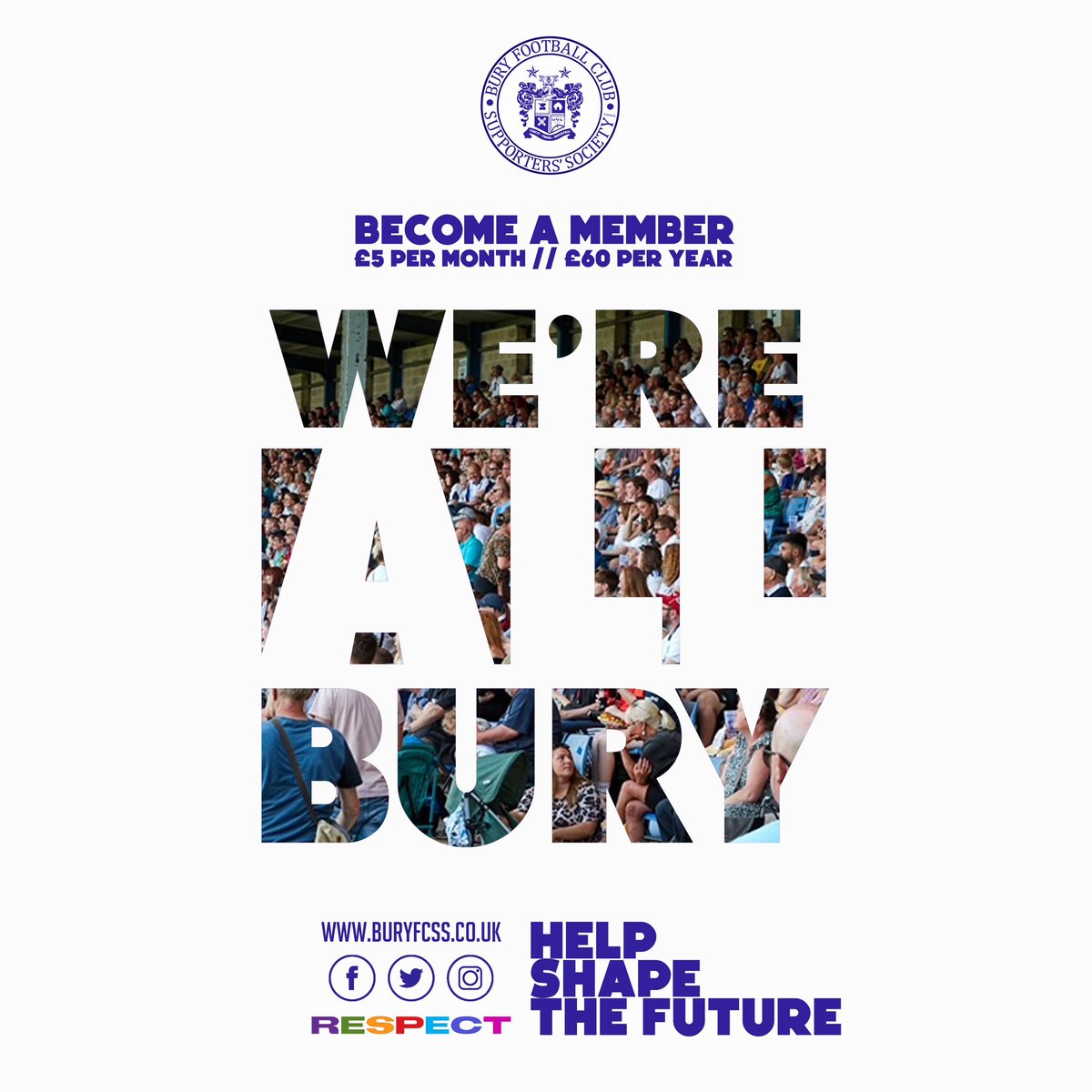 EventsAtGigg's tweet image. ⚪️🔵 Become #PartOfIt

The season is edging closer and we want every one of you #Shakers to have a say on the future of this fantastic club.

Join here: buryfcss.co.uk/join-buryfcss/

#BuryFC #ShakersTogether