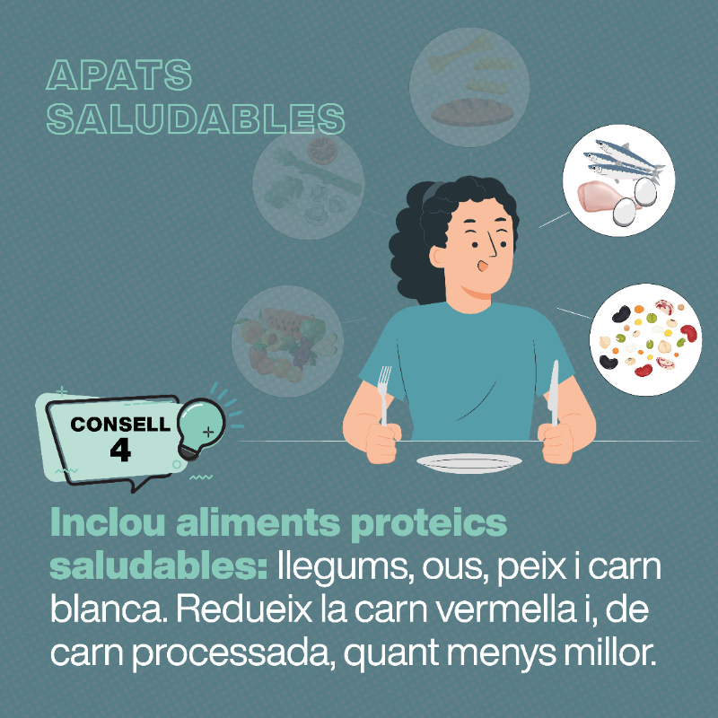 salutcat's tweet photo. 🍉 Una dieta més saludable és possible fent petits canvis per menjar millor! Pren nota:

👍  Menja més fruita i hortalisses, llegums i fruita seca.

⬇ Pren menys sal, sucre, carn vermella i aliments processats.

🥤  Canvia les begudes ensucrades per aigua