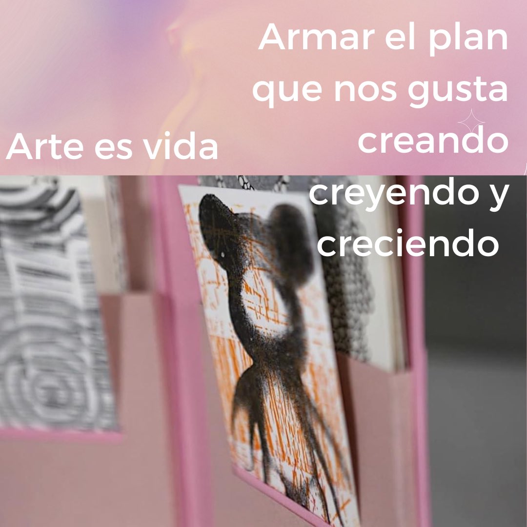 El verdadero trabajo del artista
es una manera de estar en el mundo.

Creando tu obra y tu vida cada día 
Creyendo en lo que producís y en quien sos.
Creciendo y planeando tu propio y único mapa de expansión.

#carlarey #instantesgraficos #crearcreercrecer