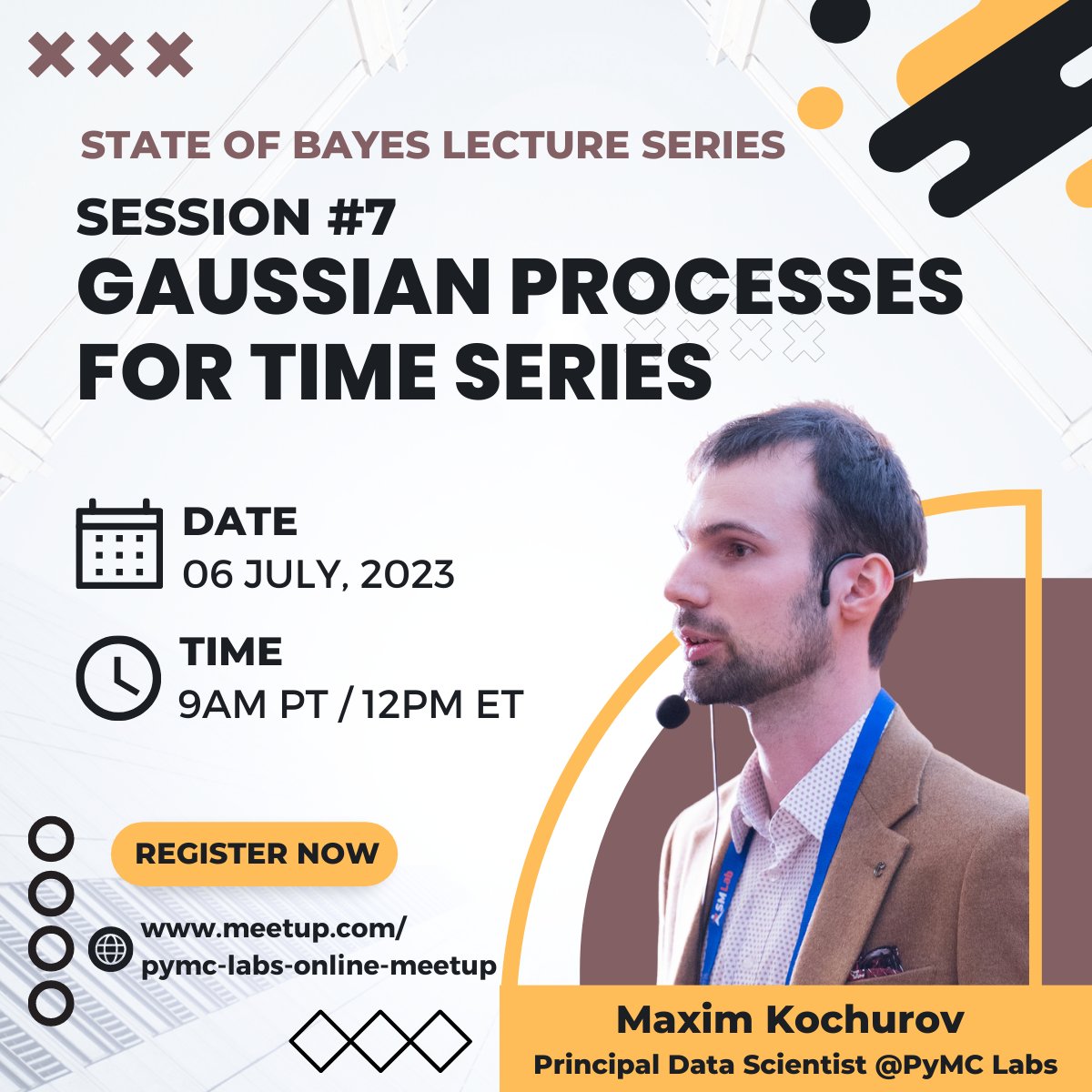 Looking for a deeper understanding of GPs and their practical applications in time series analysis❓
Don't miss the closing webinar session where <a href="/ferrine96/">Maxim Kochurov</a> will explore essential concepts and demonstrate the Rolling regression example from pymc-examples.

meetup.com/pymc-labs-onli…