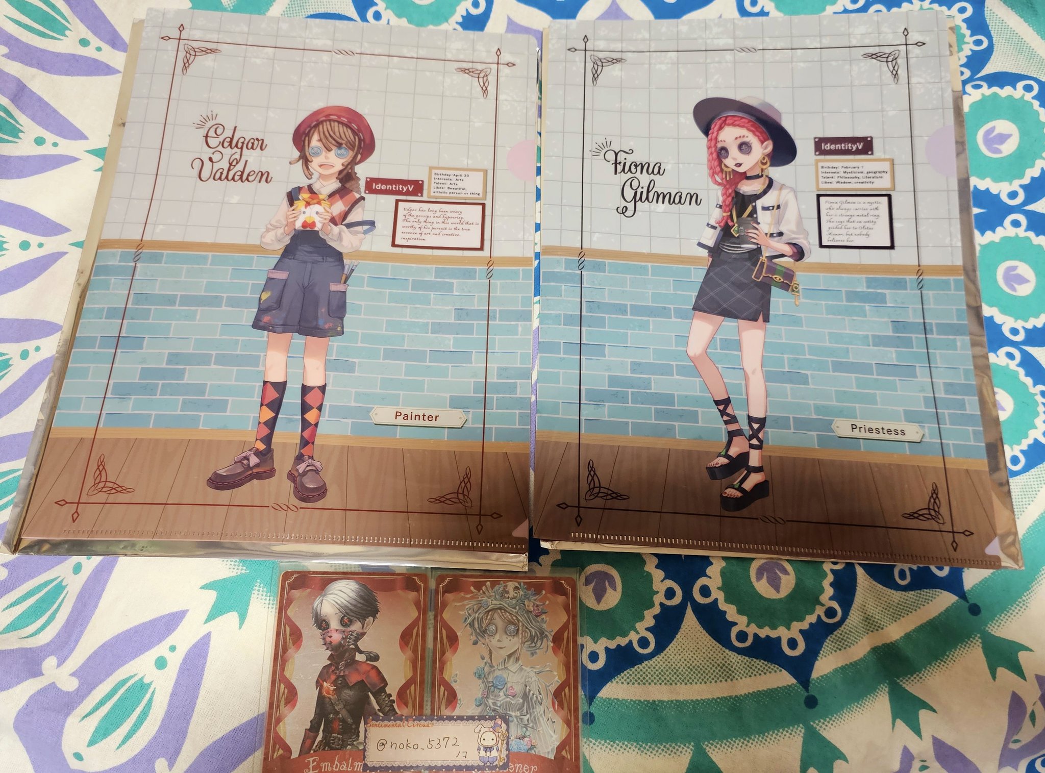 IdentityⅤ 納棺師 メッセージカード 特典 アカデミーカフェ 3弾