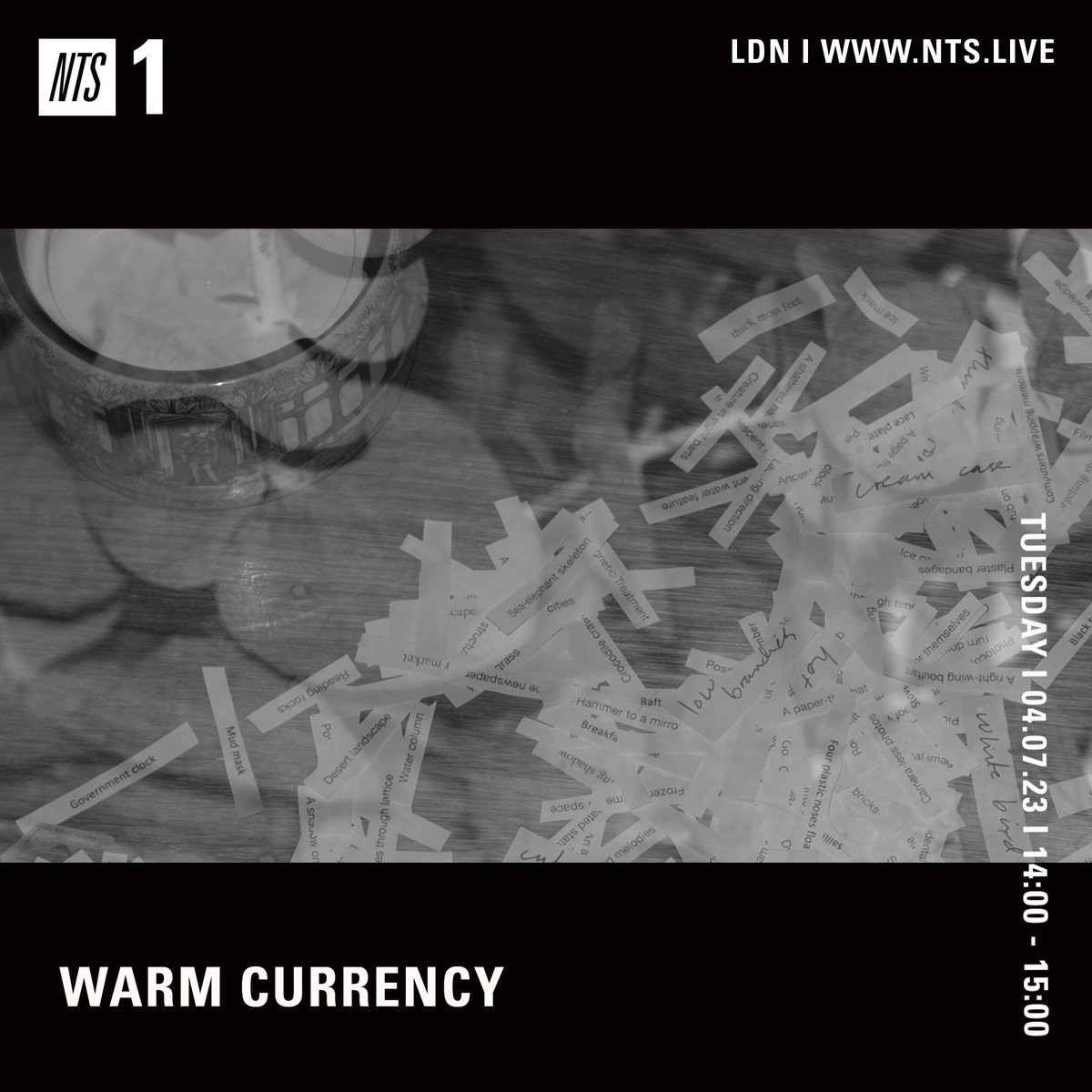 So nice to have Warm Curreny filling in for me today on @NTSlive. Tune in to hear some lovely sounds 🖤🖤