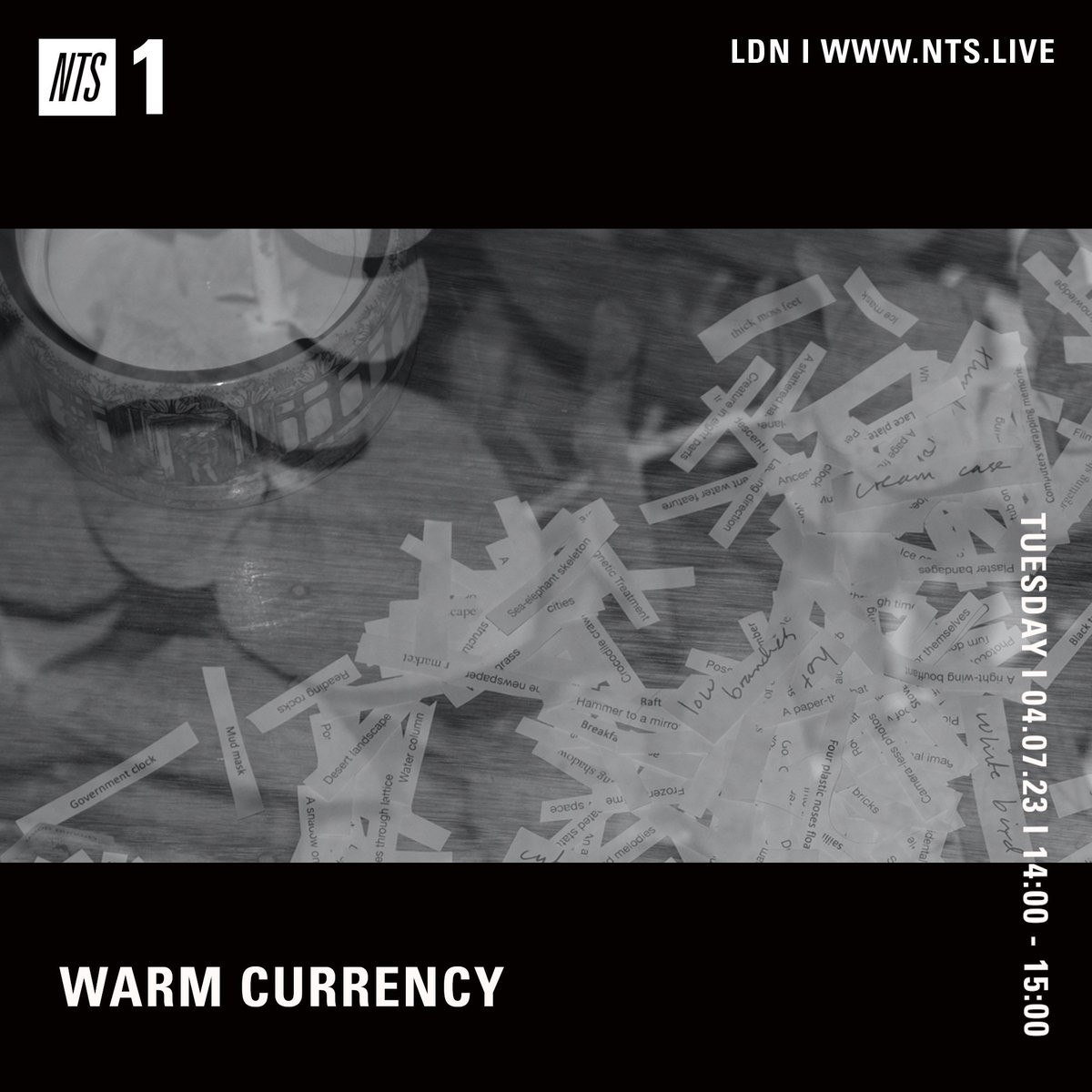 So nice to have Warm Curreny filling in for me today on <a href="/NTSlive/">NTS Radio</a>. Tune in to hear some lovely sounds 🖤🖤