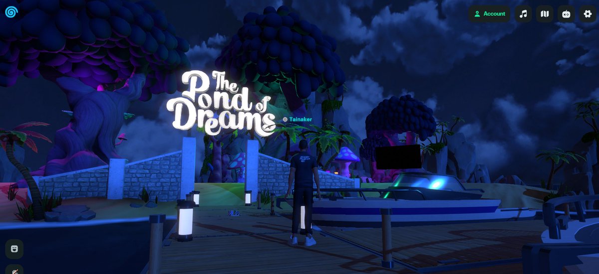 Tainaker's tweet photo. Building a Gallery for my @ThePondofDreams  community in @_portals_ . 

Thanks to @Ompolompon for the help with the 3D assets.

Want to do a monthly event to give exposure to active artists members on the discord.  More info soon.

Art and more art! Great things coming! https://t.co/LFduvqSzHR