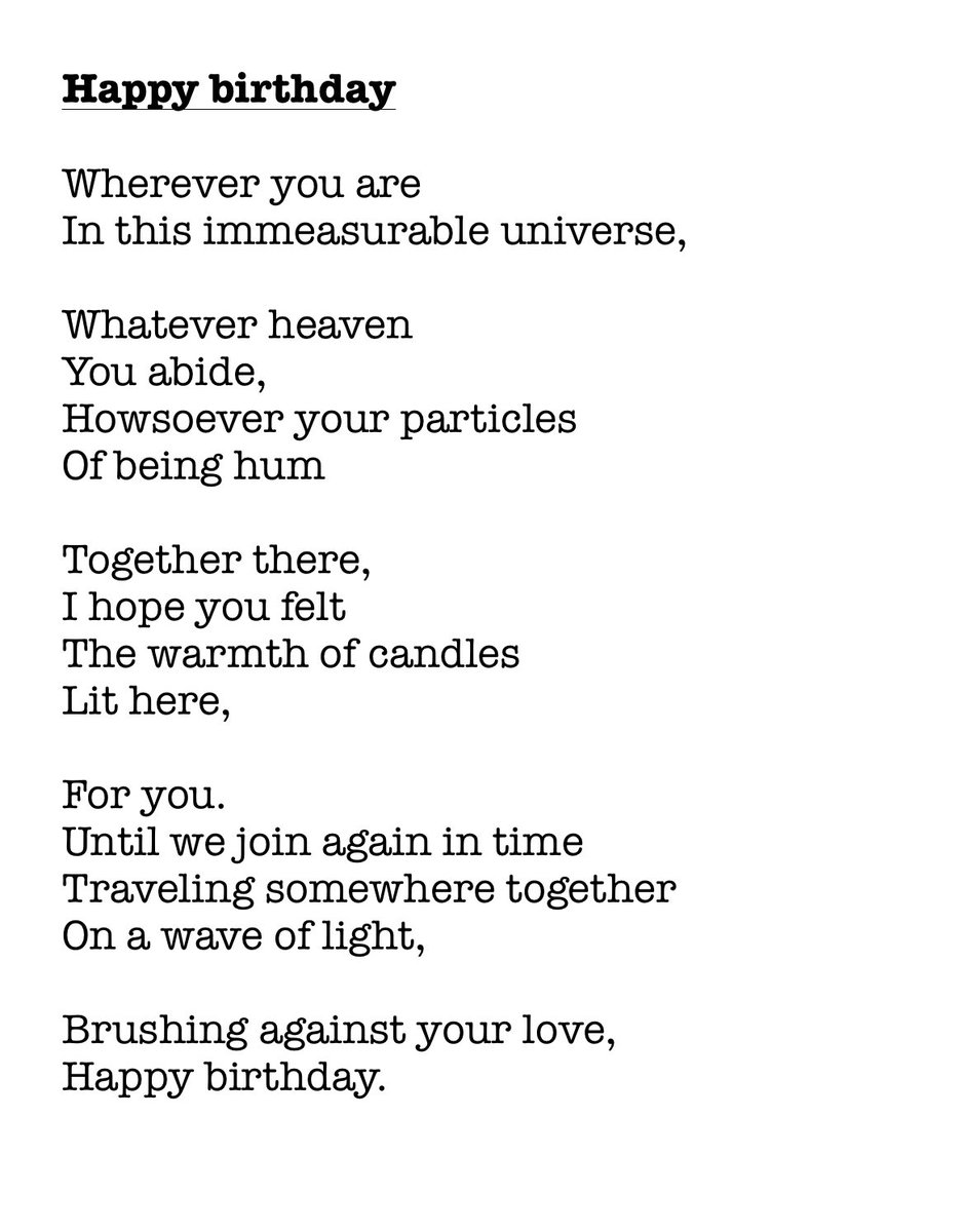 PracticeNotes2's tweet image. Dear friends 

A poem for my late mother on her birthday. 

With love 

Knox