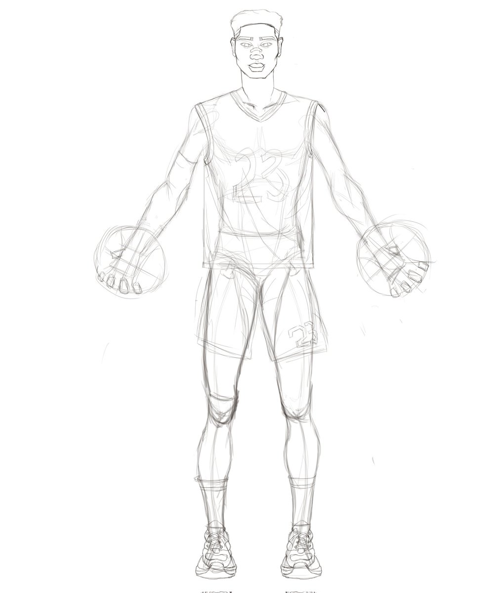 Oju_Oluwa_ni's tweet photo. My recent illustration from the mentorship with @OlaAgunbiade @NigDigArtists
#characterart #character #2dillustration #flatdrawing #Sketching #inking #layingflat #illustrationart #Illustration #photoshop #basketball #basketballplayer #digitalart #digitalillustration #sketches https://t.co/zmWcHakd69