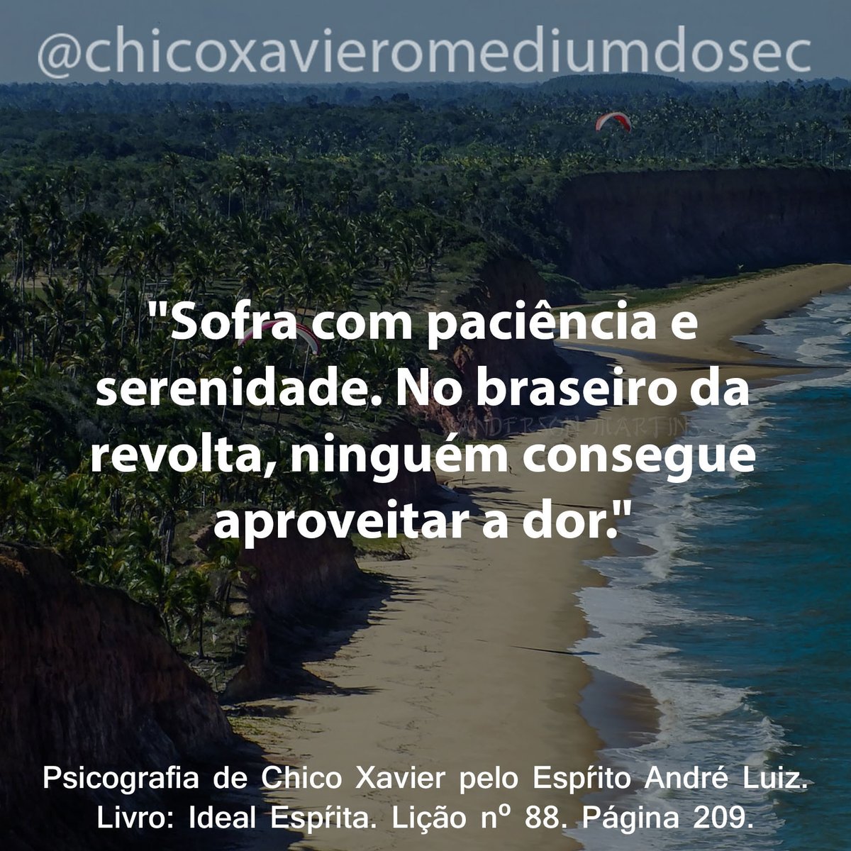 chicoxavmedium's tweet photo. Sofra com paciência e serenidade. No braseiro da revolta, ninguém consegue aproveitar a dor. Chico Xavier pelo espírito André Luiz.
📷 @janderson_martins_imagens
#chicoxavier #omediumdoseculo https://t.co/tPlCkQULiX