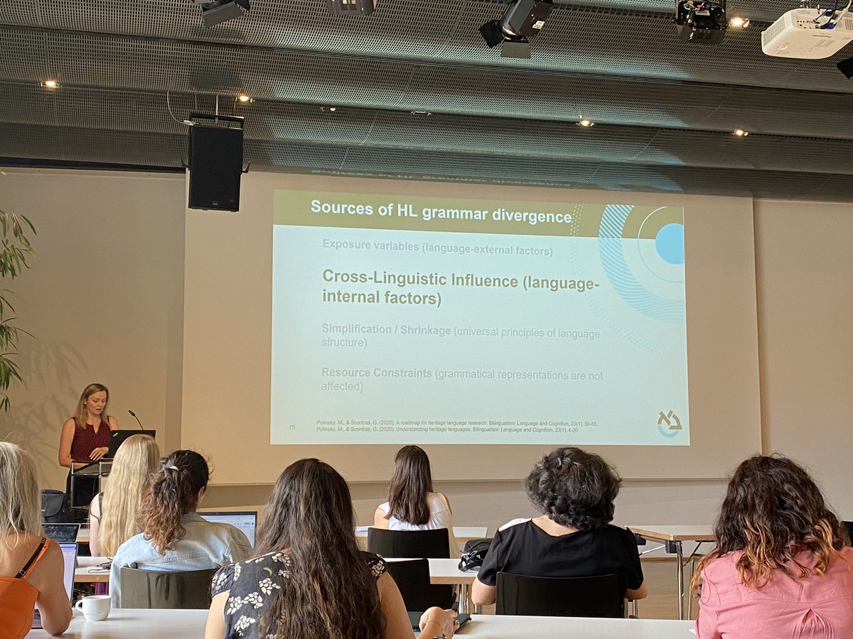 Kicked off the second day of #HLS4 with a talk by Natalia Meir on Cross-Linguistic influence in heritage languages