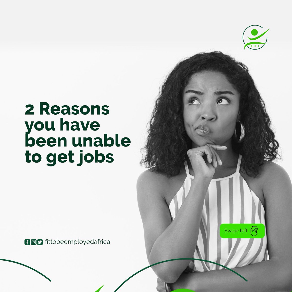 fittobeemployed's tweet photo. These are two solid reasons why you are struggling to get a company to even invite you for an interview.

Check out our next post for what you should do differently.

#careerdevelopment 
#interviewtips 
#careertips 
#employment https://t.co/ISy3uZwCWi