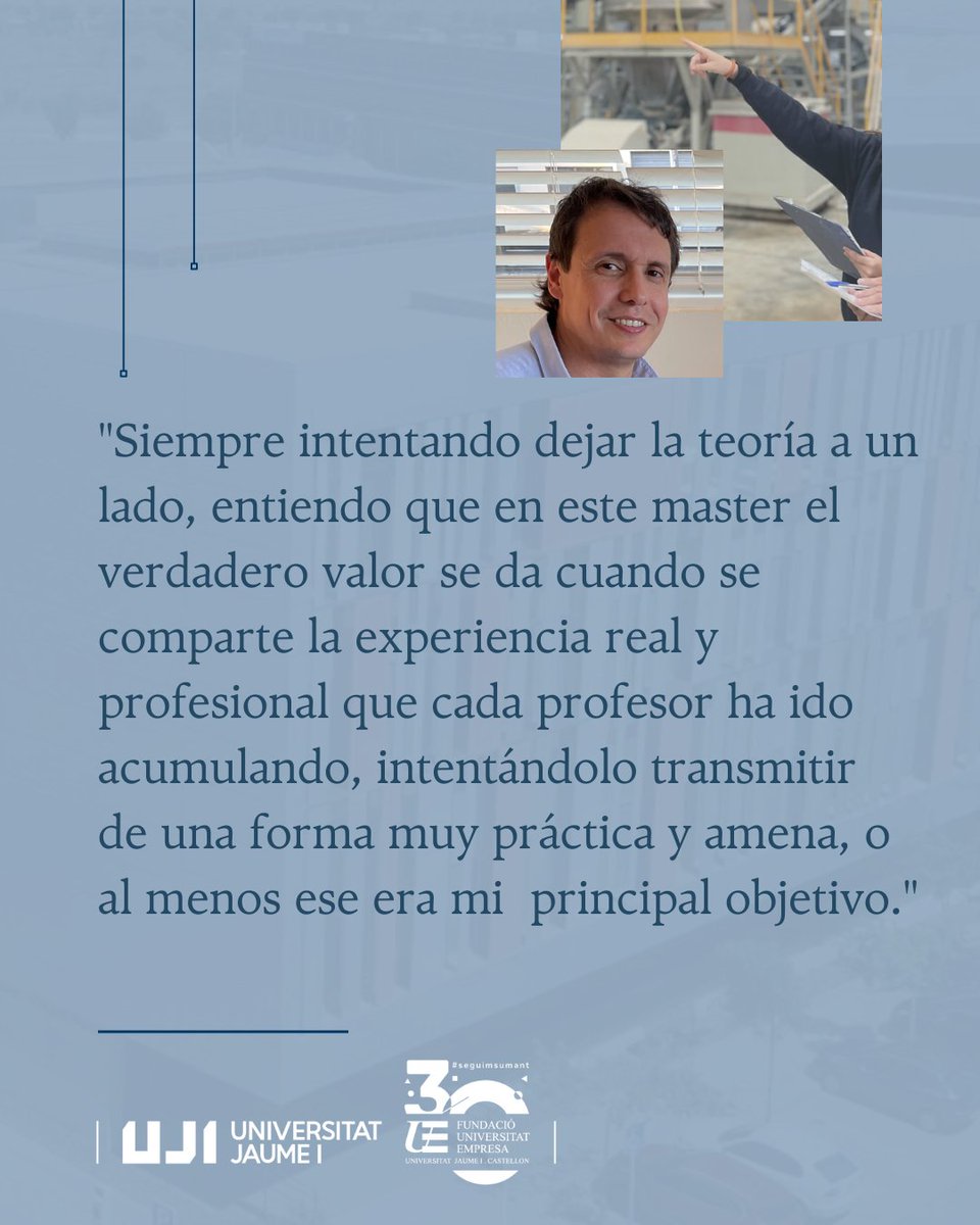fue_uji's tweet photo. ¡Hola! hoy es#MartesDeFormación 👏
Carlos Taús trabaja como director de Cadena de Suministro en Huhtamaki Spain y es profesor del Máster Gestión de Procesos Industriales (#MGPI) de la @ujiuniversitat
🔧https://t.co/e4K1rRkdAE
¡Gracias Carlos por hacernos llegar tu experiencia! https://t.co/fNdU1oiJS1