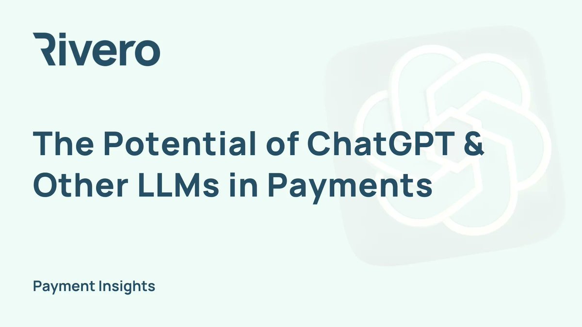 💡 Are large language models like #ChatGPT set to transform the payments industry? We explore the potential impact of LLMs on payments operations in our latest article on <a href="/finextra/">Finextra</a> 👉 buff.ly/3CWmV8i

#AI