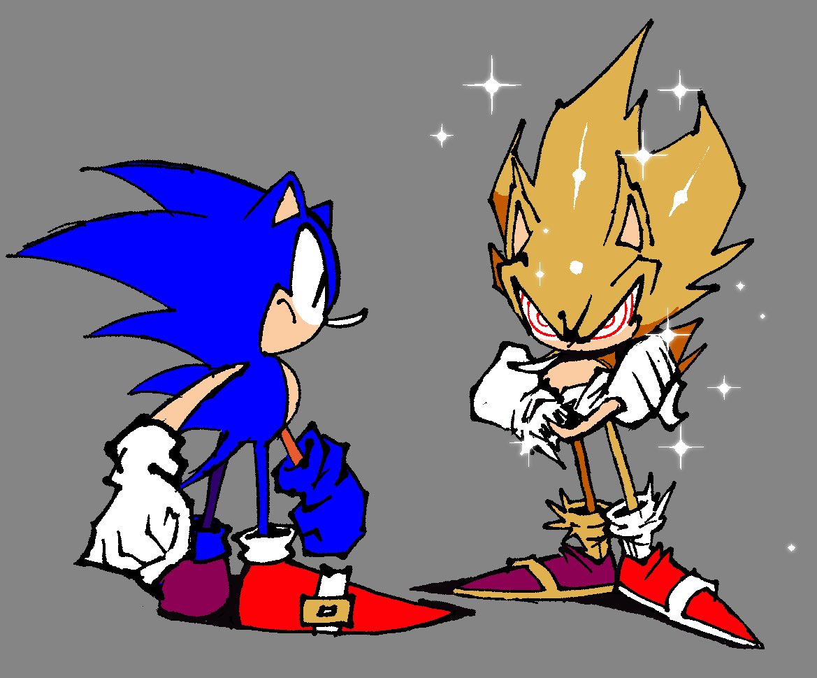 Sonic.ExE, Super Sonic, Fleetway Super Sonic and Dark Sonic. in 2023