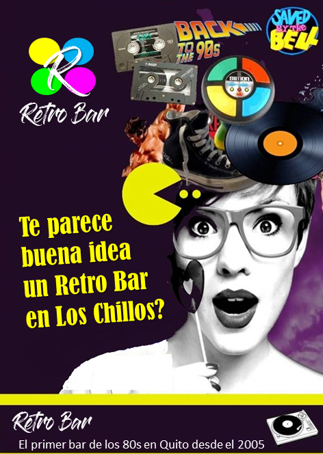 RetroBar80s's tweet photo. Te parece buena idea un Retro Bar en Los Chillos?
Retro Bar es el Primer Bar de los 80s en Quito desde el 2005.
Qué opinan Ochenteros del Valle?
#retrobaroriginal #loschillos #valledeloschillos https://t.co/j04Xx3I0Xv