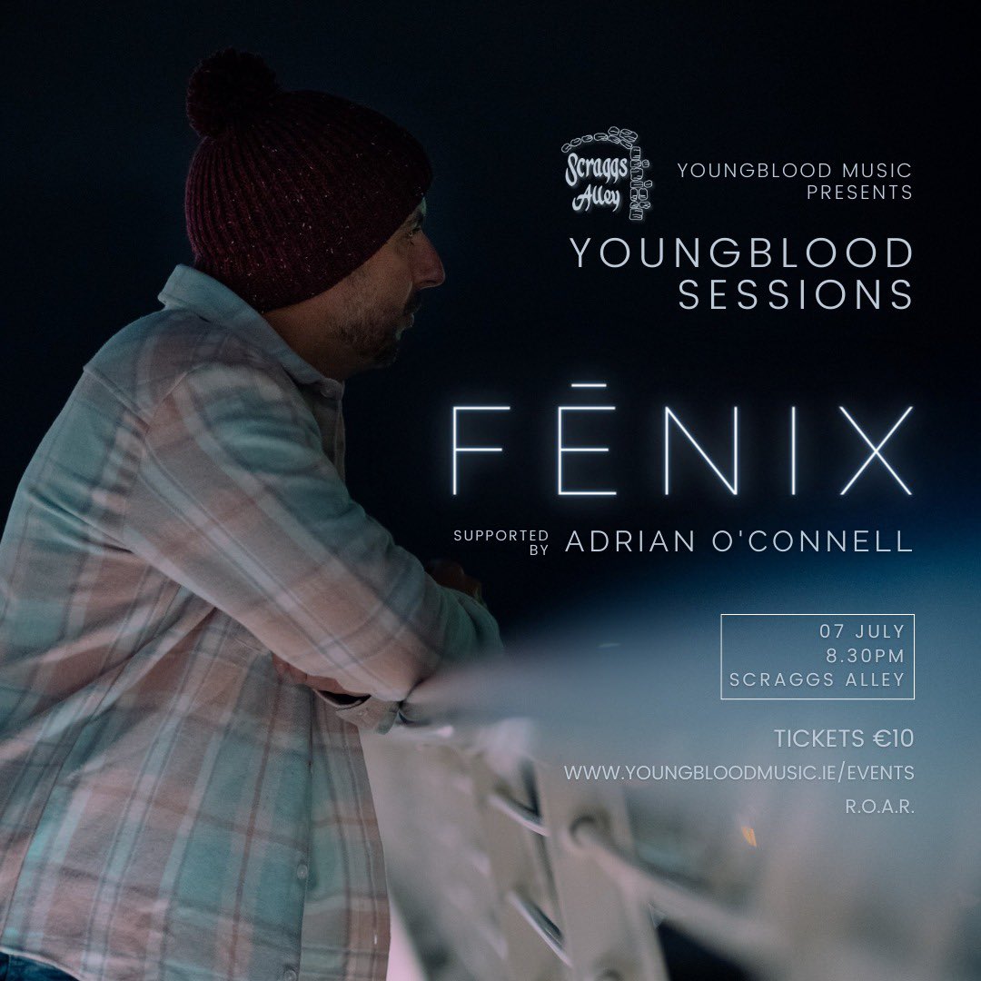 Youngblood Sessions 4 this Friday with <a href="/FenixMusic81/">F Ē N I X</a> and <a href="/adrianmakesceol/">Adrian O’Connell</a>. Grab your tickets now!
youngbloodmusic.ie/events

The only show in town for local songwriters 👊

#livemusic #localmusic #supportlocal #carlow