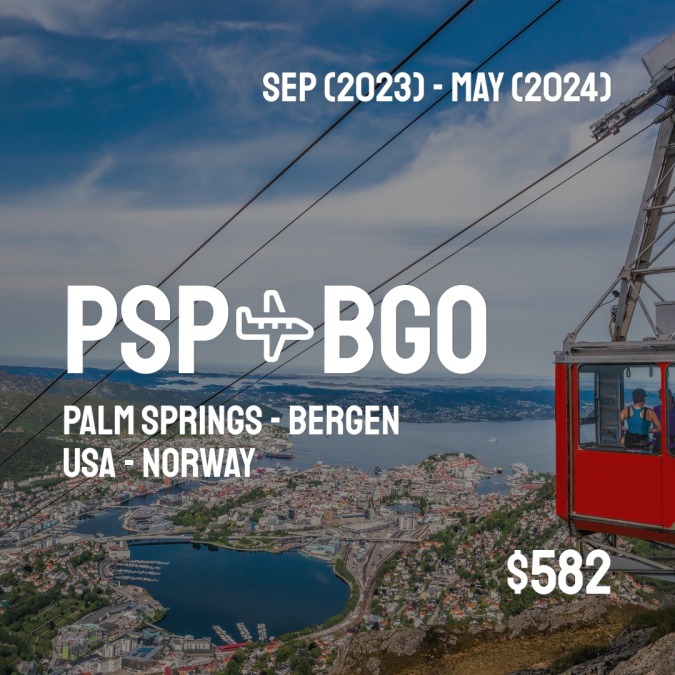 PSPCheapDeals's tweet image. ✈️ Palm Springs (PSP) to Bergen (BGO) for only $582 (USD) roundtrip 💸
364 live dates on Adventure Machine. - get the app on iOS or Android