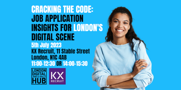 Join London Digital Jobs & Skills Hub and KX Recruit for a dynamic event focused on accelerating your Tech career!

Wed 5 Jul 2023
11 am – 3:30 pm
@ KX recruit, 11 Stable Street, London N1C 4AB

Register: youthemployment.org.uk/tech-careers-e…

#YEW23 #YouthEmploymentWeek