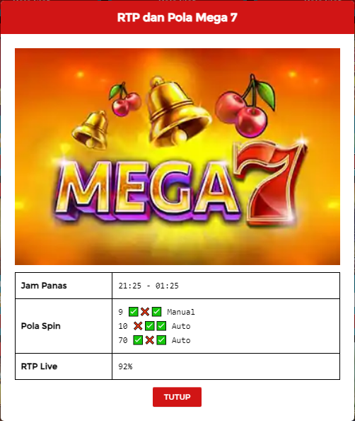 televisilajubet's tweet photo. Jadwal & Pola RTP Slot Hari Ini :
NO LIMIT CITY :
- Bighorn 93%
- El Paso Gunfight X Nudge 96%
SPADE GAMING :
- FaFaFa 89%
- Mega 7 92%
#juaraidr #rtpslot #slotgacor #jadwalrtpslot #slotonline #slotrtp #slotonlineindonesia #nlc #spadegaming https://t.co/kBNQu2E0g0