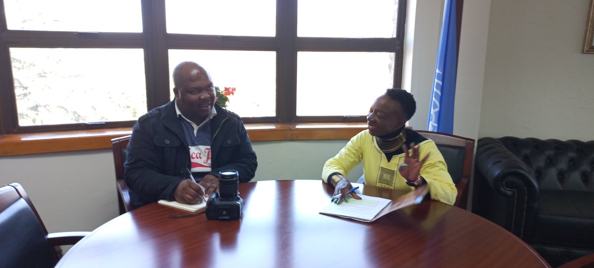 ThobolokoN's tweet photo. I had the opportunity to have an exclusive interview with the @UNDPLesotho  Resident Representative @JacquiyOlweya, what an ardent human rights champion. She discusses the pressing development issues bedeviling Lesotho. Her passion to serve is palpable. https://t.co/78qQvxL1zg
