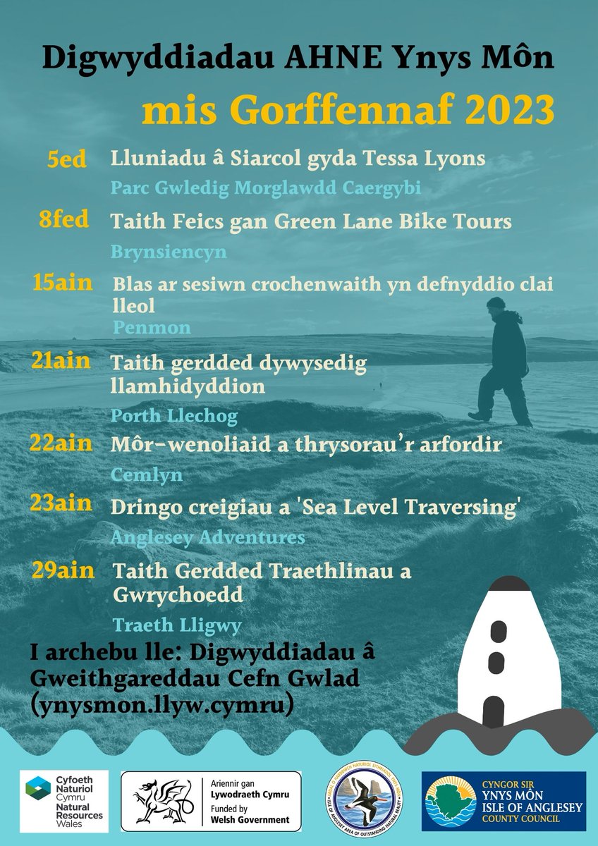 cyngormon's tweet photo. Digwyddiadau mis Gorffennaf gyda AHNE Ynys Môn.
Am fwy o wybodaeth neu i archebu eich lle ewch i: https://t.co/E1DGonex3m https://t.co/cgjfoZQHon