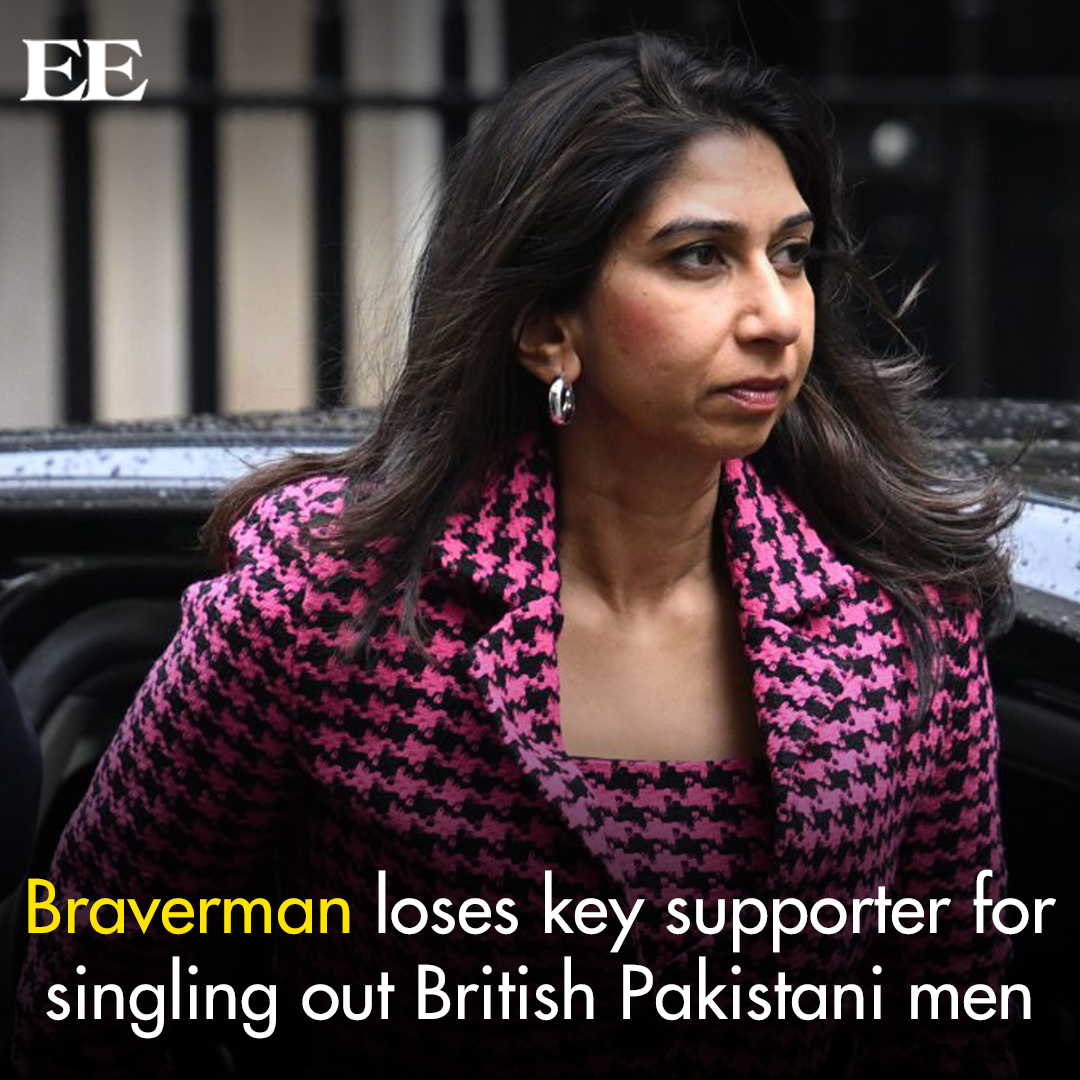 EasternEye's tweet image. 📢🌍 BREAKING: Key Supporter Withdraws Backing for Braverman! What's the Fallout? 🔥 Tory minister loses influential ally over controversial remarks targeting British Pakistani men.

Click the link - easterneye.biz/suella-braverm…

#BreakingNews #PoliticalFirestorm #ControversyUnveiled