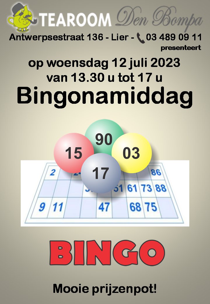 tearoomdenbompa's tweet photo. #bingo #Lier https://t.co/xrqA45j3mH