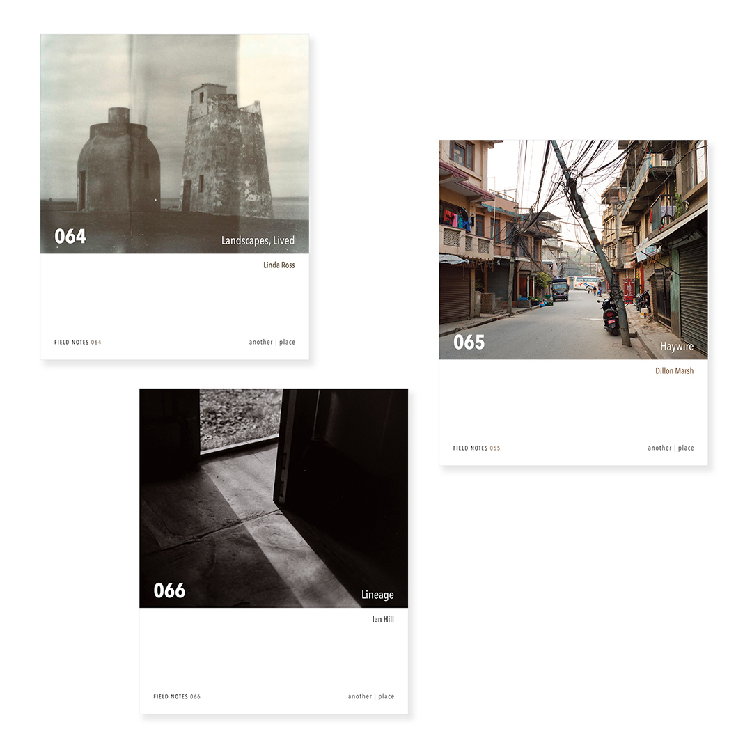 We're excited to announce that three new 'Field Notes' titles are now available to pre-order!

'Landscapes, Lived' by <a href="/linda83ross/">Dr Linda Ross</a>
'Haywire' by Dillon Marsh
'Lineage' by <a href="/PrintedLand/">Ian Hill</a>

Only 100 copies, £8 each here - anotherplacepress.bigcartel.com/category/zines