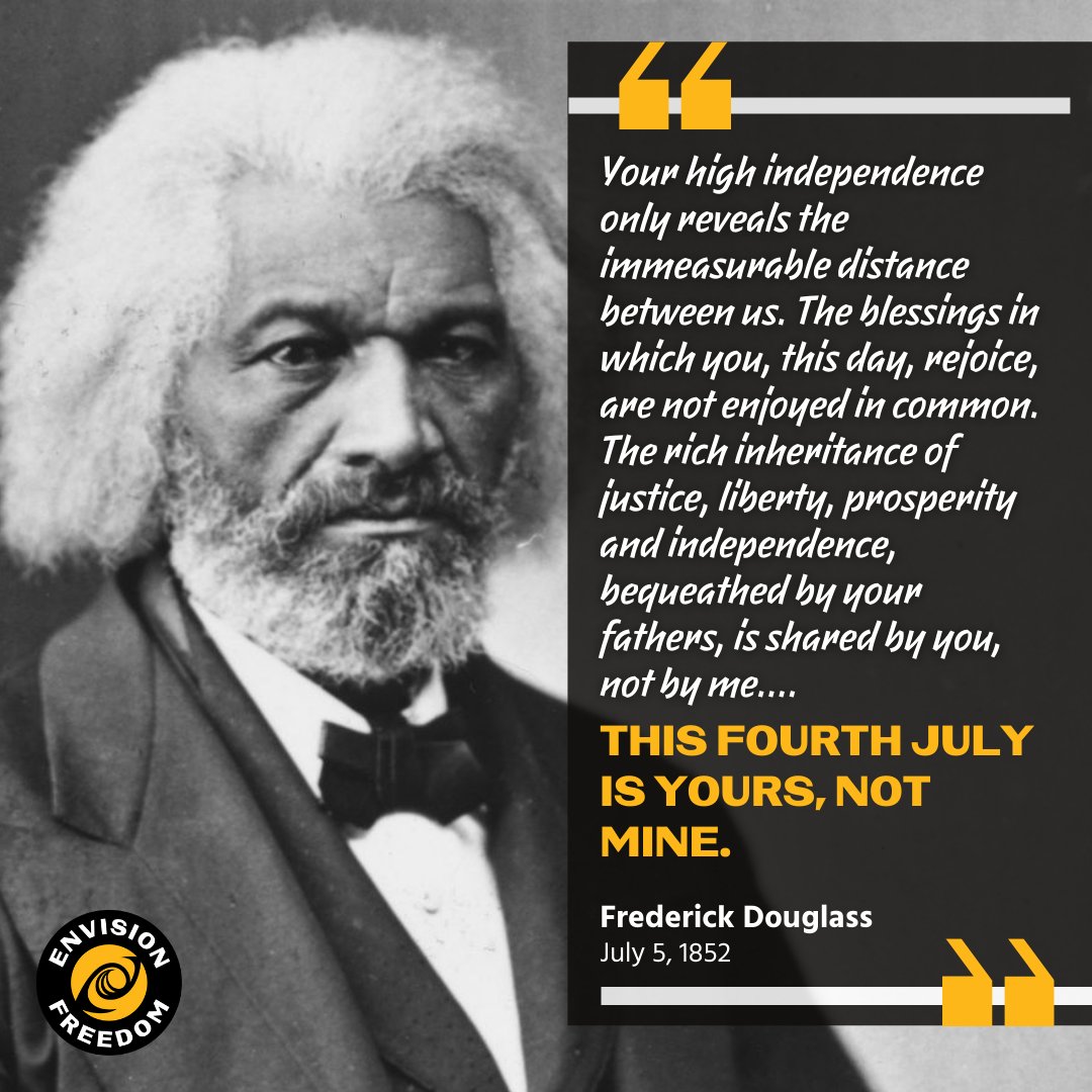 EnvFreeFund's tweet photo. 171 years later, #FrederickDouglass' ferocious #IndependenceDay address still rings true. What freedom can we celebrate when our community is behind bars? Nearly 30,000 immigrants are in detention across the country. More than 425,000 people are jailed pretrial in local jails. https://t.co/W5om64pWfG