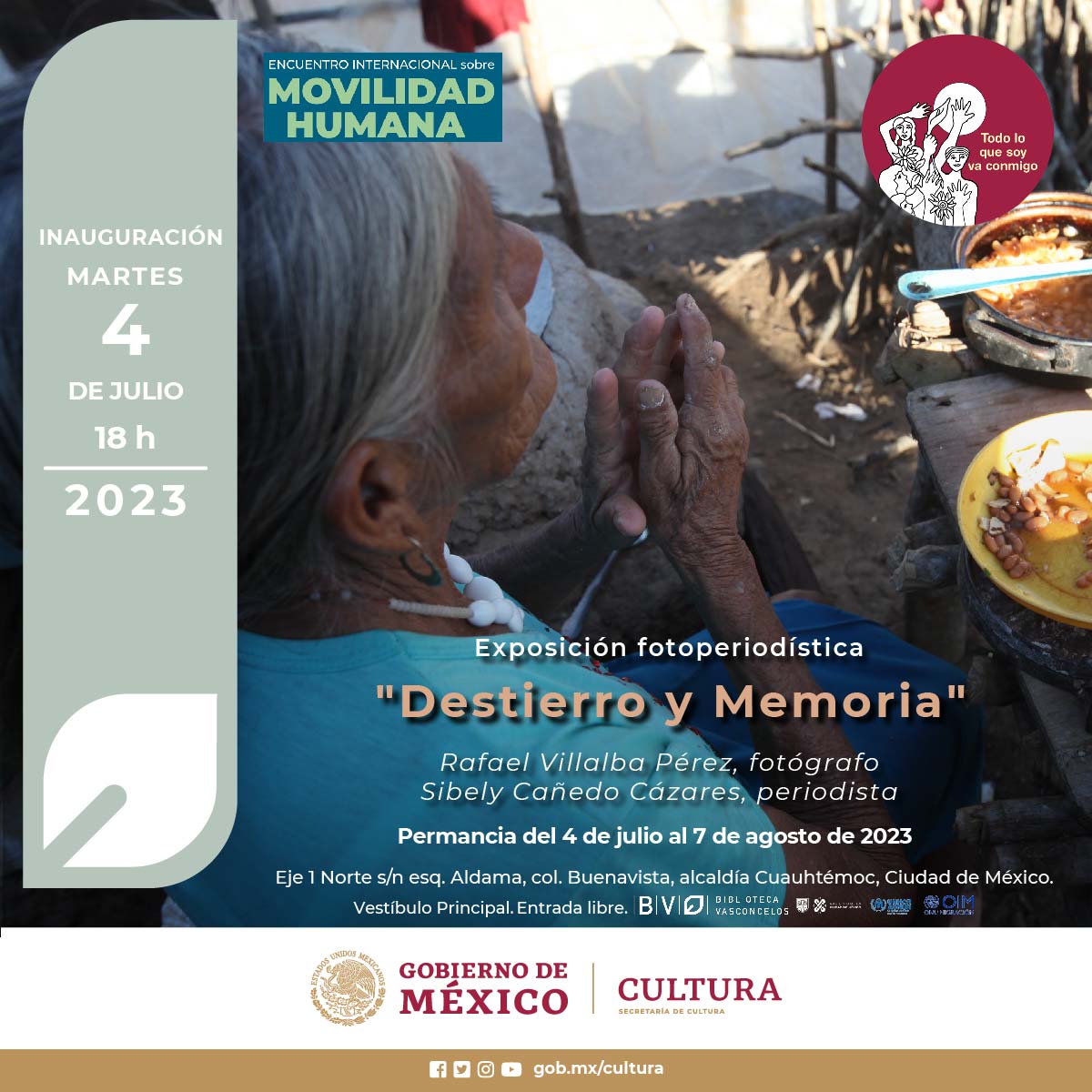 VSCLS's tweet photo. En el marco del Encuentro Internacional sobre Movilidad Humana, organizado por la Secretaría de Gobernación, la Biblioteca Vasconcelos te invita a la inauguración de la exposición «Destierro y Memoria»  Te esperamos el martes 4 de julio a las 18 h. #CulturaEsVasconcelos https://t.co/BNTCZwwxeW