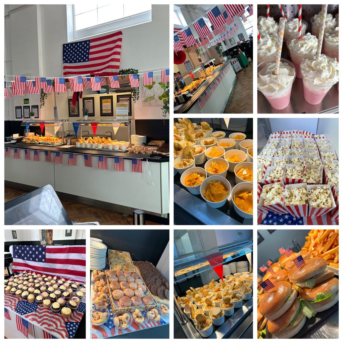 Massive well done to my amazing team today. American day and year 6 in take day. Smashed an all time sales record and delivered an amazing Theme day.  🇺🇸 🇺🇸🇺🇸 So proud and greatful to have the best team 💫 @Academy_Food_UK <a href="/PriorySch/">The Priory School</a> @OCSUK_IRE