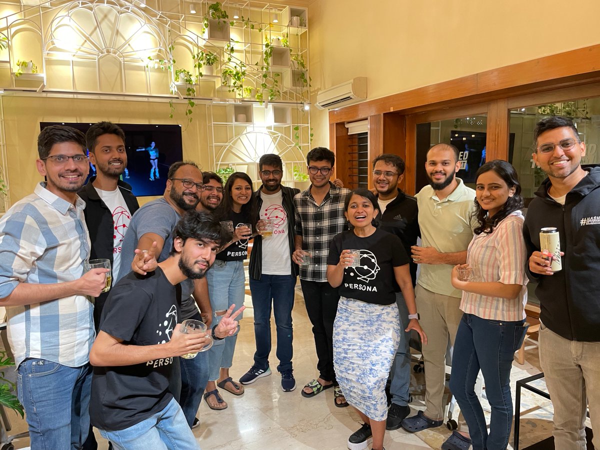 HashedEM's tweet photo. We had the pleasure of hosting our portfolio company @Persona3io at #HashedHaus for two weeks. The founders @ankitav and @alagusanjana visited India to sync up with their team in person and have immersive working sessions together 🧘
During their time at Hashed Haus, we had an insightful fireside chat with @ankitav at our event #TextToCode on the topic: 'Product Management: Transitioning from web2 to web3'. We captured the same here: https://t.co/AfFmbDvWbP
The team is truly dedicated to developing a world-class product that empowers web3 applications to grow and engage their user base. We thoroughly enjoyed hosting this dynamic group. Until next time, team Persona! 🫡