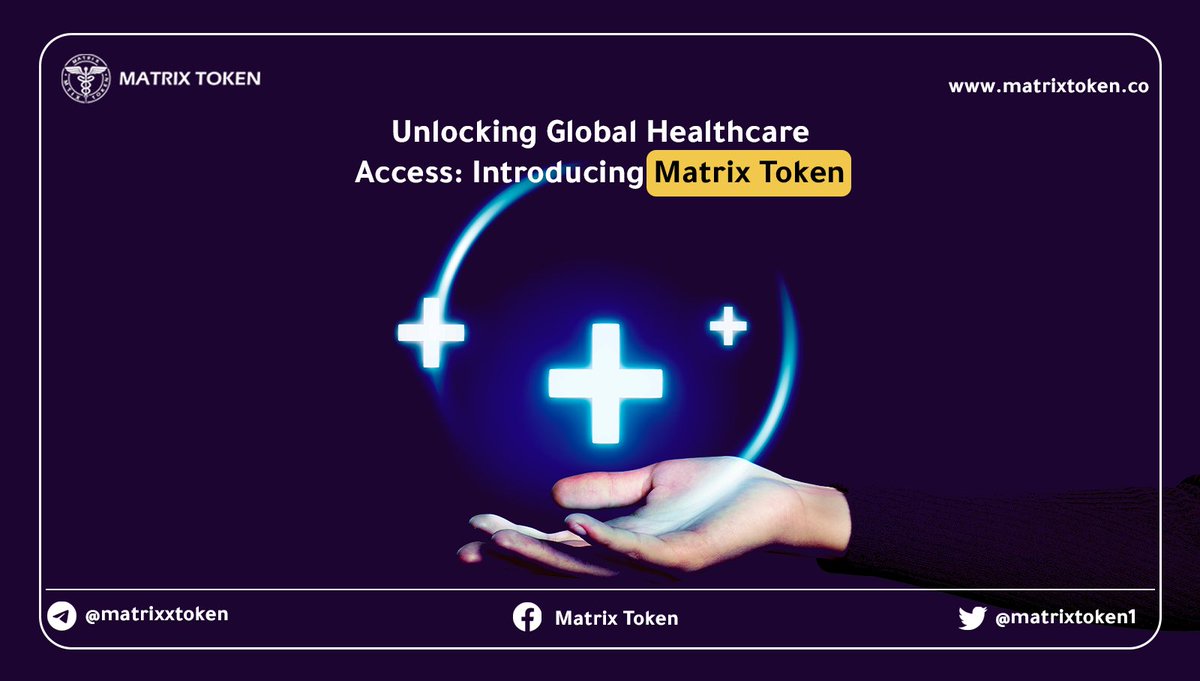 matrixtoken1's tweet photo. Unlock global healthcare with Matrix Token! Our groundbreaking solution eliminates financial barriers and revolutionizes cross-border access to quality medical treatment. Join us in the healthcare revolution.
#MatrixToken #AccessibleHealthcare #HealthcareRevolution https://t.co/6tc5RqL7Te
