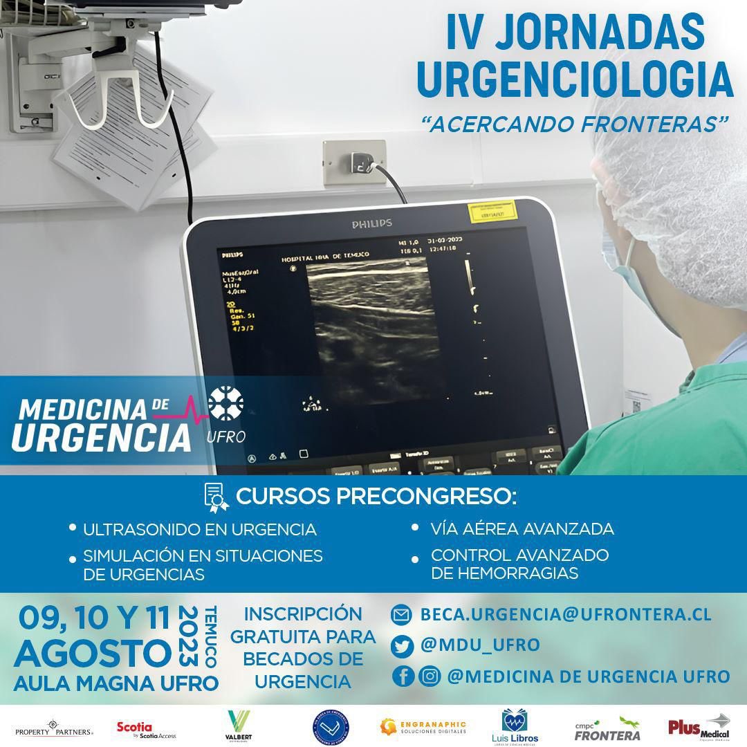 Programa de Medicina de Urgencia UFRO (@mdu_ufro) on Twitter photo IV Jornadas MDU UFRO‼️
⚠️INSCRIPCIONES ABIERTAS⚠️
✅Dirigido a personal de urgencia y cuidados críticos.
✅Becados MDU inscripción gratis.
📆9-10-11/08/2023
📍UFRO/Temuco
Link inscripciones:
ticketplus.cl/events/iv-jorn…
<a href="/sochimu/">SOCHIMU</a> <a href="/enfermeriasoch1/">Enfermería SOCHIMU</a> <a href="/colmedtemuco/">ColmedAraucanía</a> <a href="/UFrontera/">UFRO</a> IV Jornadas MDU UFRO‼️
⚠️INSCRIPCIONES ABIERTAS⚠️
✅Dirigido a personal de urgencia y cuidados críticos.
✅Becados MDU inscripción gratis.
📆9-10-11/08/2023
📍UFRO/Temuco
Link inscripciones:
ticketplus.cl/events/iv-jorn…
<a href="/sochimu/">SOCHIMU</a> <a href="/enfermeriasoch1/">Enfermería SOCHIMU</a> <a href="/colmedtemuco/">ColmedAraucanía</a> <a href="/UFrontera/">UFRO</a>