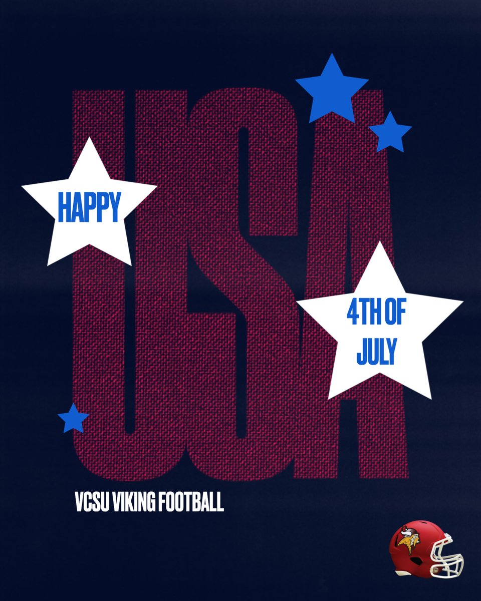 VCSU_Football's tweet photo. Happy #4thofJuly from Viking Football! https://t.co/GQUelbsufE