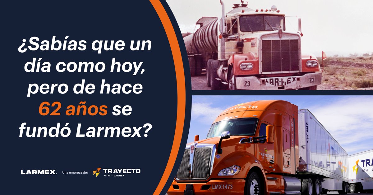trayectoficial's tweet photo. Hoy forma parte de las empresas de #Trayecto donde se ha convertido en un referente en el transporte de carga para las principales plantas automotrices de México.
¡Descubre más en https://t.co/K0E6X39c6n!
#Larmex #UnimosCaminos #transporte #aniversario #automotriz #empresas https://t.co/Km9rYd3PH6