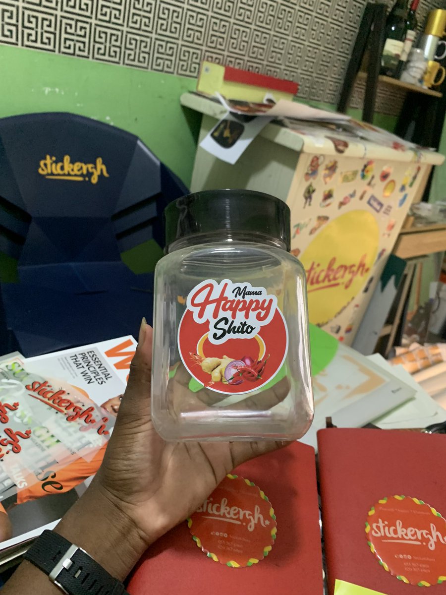 StickerGhanaltd's tweet photo. We Print Happiness 
Shito Labels for Mama Happy Shito https://t.co/2zy0qPQ24n