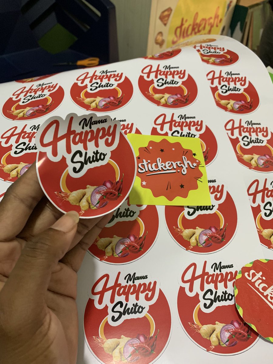 StickerGhanaltd's tweet photo. We Print Happiness 
Shito Labels for Mama Happy Shito https://t.co/2zy0qPQ24n