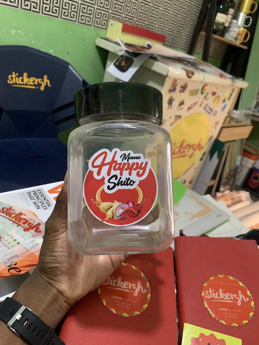 StickerGhanaltd's tweet photo. We Print Happiness 
Shito Labels for Mama Happy Shito https://t.co/2zy0qPQ24n