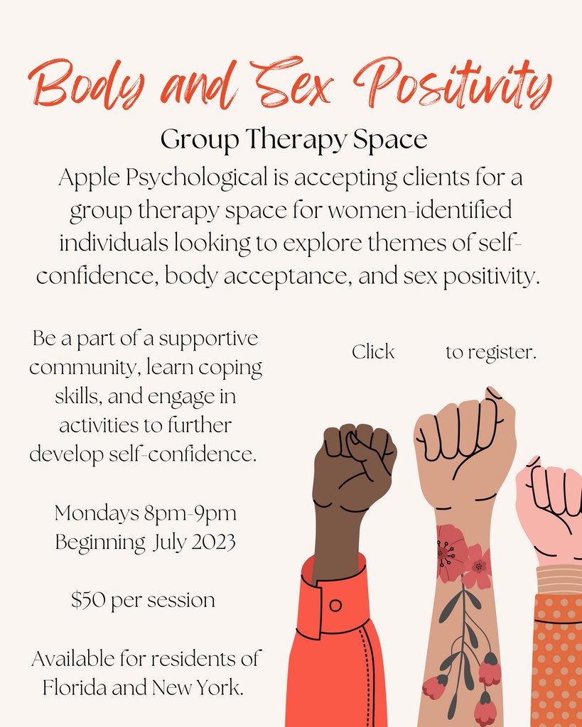 applepsyc's tweet image. Body and Sex Positivity Group⁠
#body #sex #selfconfidence #sexpositivity #bodyacceptance #mentalhealth #selflove⁠
⁠
applepsychological.com/body-and-sex-p…